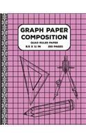 Graph Paper Composition: Quad Ruled Paper Notebook Journal Gift for Birthday & School 5x5 Grid Paper 8.5 x 11 inch 150 Pages ( Math Diary teacher and student )