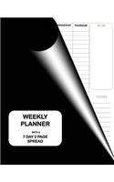 Weekly Planner: With a 7 Day 2 Page Spread for ease of use. Simple weekly organizer. Ideal for 2019 and 2020 planning. Undated.