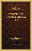 Prospetto Dell' Acarofauna Italiana (1888)