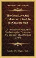 Great Love And Tenderness Of God To His Creature Man