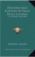 Discorso Agli Elettori Di Vallo Della Lucania