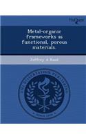 Metal-Organic Frameworks as Functional
