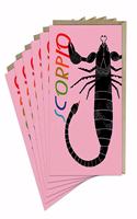 6-Pack Lisa Congdon for Em & Friends Scorpio Card