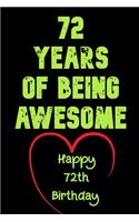 72 Years Of Being Awesome Happy 72th Birthday