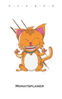 Katze mit Zahnspange Monatsplaner