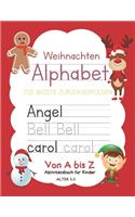 Weihnachten Alphabet Die Briefe Zurückverfolgen Von A bis Z Aktivitätsbuch für Kinder Alter 2-5