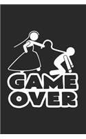 Game over: 6x9 Bachelor party - grid - squared paper - notebook - notes