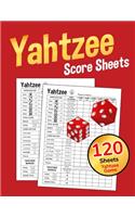 Yahtzee Score Sheets: Large 8.5 x 11 inches Correct Scoring Instruction with Clear Printing Yahtzee Score Cards Dice Board Game Yahtzee Score Pads Vol.2