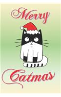 Merry Catmas: Fun Christmas notebook gift for Cat lovers and cat owners.