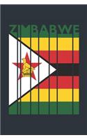 Vintage Zimbabwe Notebook - Zimbabwean Flag Writing Journal - Zimbabwe Gift for Zimbabwean Mom and Dad - Retro Zimbabwean Diary