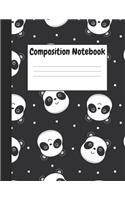 Composition Notebook: Cute Panda Themes Style, 8.5" x 11" (21.59cm x 27.94cm), 120 pages, Large Notebook (College Ruled School Composition Notebooks)