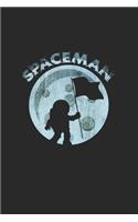 Spaceman: 6x9 Spaceman - blank with numbers paper - notebook - notes