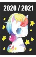 2020 / 2021: Planer 2020 / 2021 Terminplaner Monatsplaner und Wochenplaner mit Einhorn