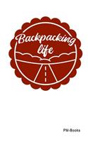 Backpacking Life: Liniertes A5 Notizbuch oder Heft für Schüler, Studenten und Erwachsene