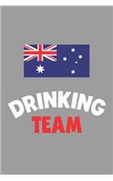 Drinking Team Notebook: Lined Journal, 120 Pages, 6 x 9, Australia Flag Beer Olympics Gift Journal Matte Finish