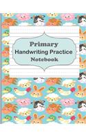 Primary Handwriting Practice Notebook: Handwriting Notebook With Dotted Lines, Dotted Mid-Line Notebook, Handwriting Printing Book, Blank Writing Book for Kindergarten, Preschool to K3 St(18 Writing Exercise)