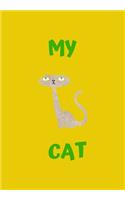 My Cat: A Simple Cat Notebook for Children, While They Learn to Draw and Write They Can Also Learn to Read.Flash Card Ype Notebook.
