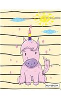 Notebook: Purple unicorn on cream cover and Dot Graph Line Sketch pages, Extra large (8.5 x 11) inches, 110 pages, White paper, Sketch, Draw and Paint