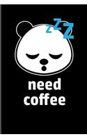 Need Coffee: Panda Journal Notebook