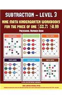 Preschool Number Book (Kindergarten Subtraction/Taking Away Level 3): 30 full color preschool/kindergarten subtraction worksheets (includes 8 printable kindergarten PDF books worth $60.71)(12 Preschool Number Book)