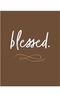 Blessed: Bible Study Journal / Notebook (Mocha)