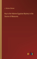 Key to the Hebrew-Egyptian Mystery in the Source of Measures