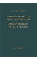 Modern Methods of Plant Analysis / Moderne Methoden Der Pflanzenanalyse