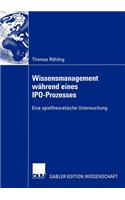 Wissensmanagement Während Eines Ipo-Prozesses