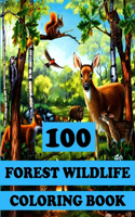 100 Forest Wildlife Coloring Book