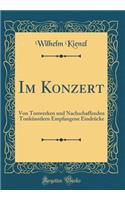 Im Konzert: Von Tonwerken und Nachschaffenden Tonkünstlern Empfangene Eindrücke (Classic Reprint)