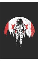 Canadian - Astronaut Moon: Graph Ruled Notebook - Journal for Canada Flag Canadian Pride