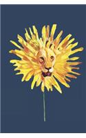 Dandelion Lion Lined Journal