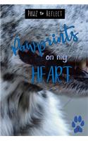 Pawprints On My Heart 7: Glossy Photo Cover Detail of Blue Merle Fur, 6x9 journal with 160 lined pages for Animal Lovers