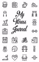 My Fitness Journal: Black and white Crawley