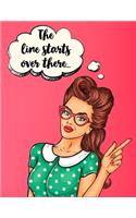 Pop Art Journal - The Line Starts Over There