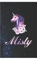 Misty: Funny Sayings First Name Personalized Customized Names Gift Birthday Girl Women Notebook Journal