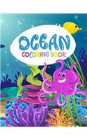 Ocean Coloring Book: sea Ocean Coloring Book, Fish and Sea Life, (Fish, Dolphins, Turtles, Sharks, Mermaid, Octopus and More)(2 Ocean)