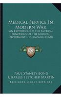 Medical Service In Modern War