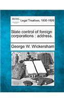 State Control of Foreign Corporations