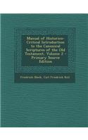 Manual of Historico-Critical Introduction to the Canonical Scriptures of the Old Testament, Volume 2