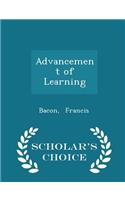 Advancement of Learning - Scholar's Choice Edition