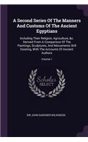 A Second Series Of The Manners And Customs Of The Ancient Egyptians: Including Their Religion, Agriculture, &c. Derived From A Comparison Of The Paintings, Sculptures, And Monuments Still Existing, With The Accounts O