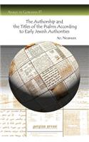 Authorship and the Titles of the Psalms According to Early Jewish Authorities