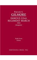 Famous 22nd Regiment March: Study Score