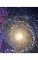 Notebook: Colorful Purple Milkyway Galaxy - Journal for Girls and Boys, Kids, School, Students and Teachers - 8 x 10, 100 Blank Lined Pages