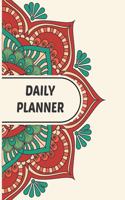 Daily Planner: Non-dated journal, undated daily planner with hourly schedule and mandala coloring pages for relaxation, goal setting, appointments, top priorities,