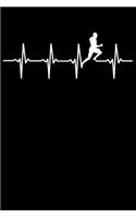 Runner Notebook: Run Heartbeat 6 x 9 Lined Ruled Journal Gift for Runners And Joggers (108 Pages)