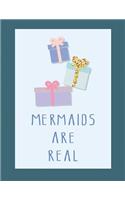 Mermaids are real: Mermaids are real on green cover and Dot Graph Line Sketch pages, Extra large (8.5 x 11) inches, 110 pages, White paper, Sketch, Draw and Paint(3 Mermaids Are Real on Green Notebook)