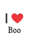 I Love Boo: Boo Designer Notebook