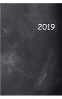 2019 Weekly Planner Chalkboard Design 134 Pages